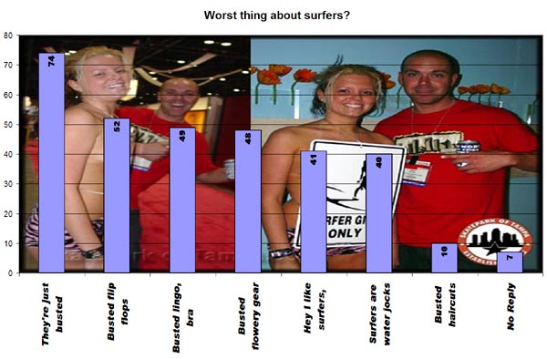 Worst thing about surfers?
