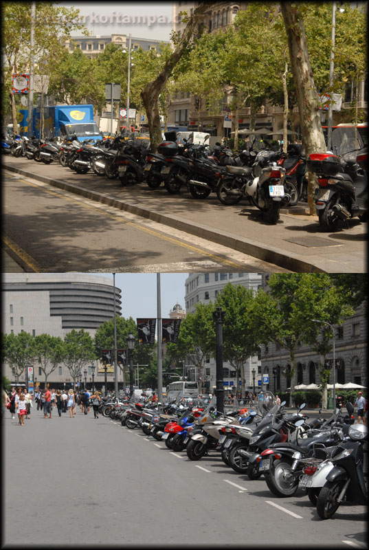 Barcelona Here, they're all about scooters
