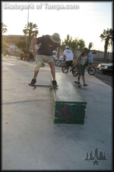 Freddy’s half cab at the skate park in Chile