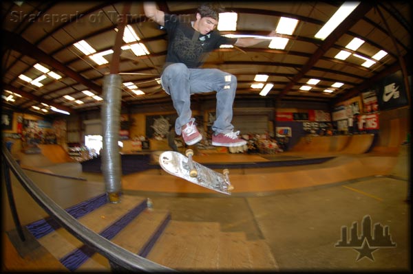 There’s Alex Brawley’s varial flip