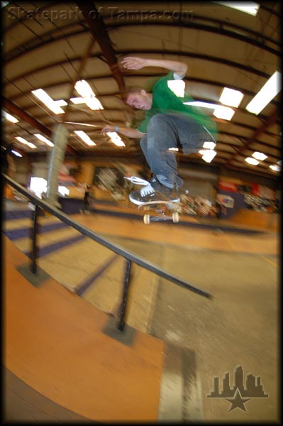 Who dat?  Backside 180 over the rail
