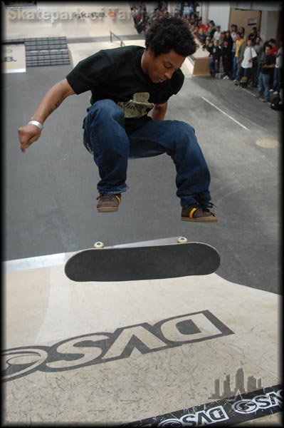 Bastien Salabanzi - half cab flip | Skatepark of Tampa Photo