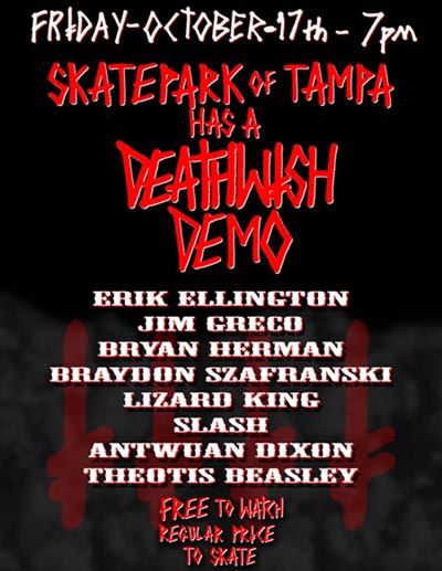 Friday, October 17th, 2008 at 7pm Deathwish Demo
