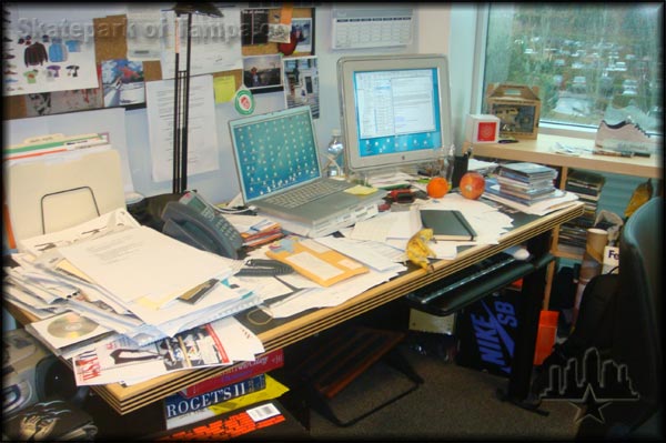 Kevin's Desk is a Pile