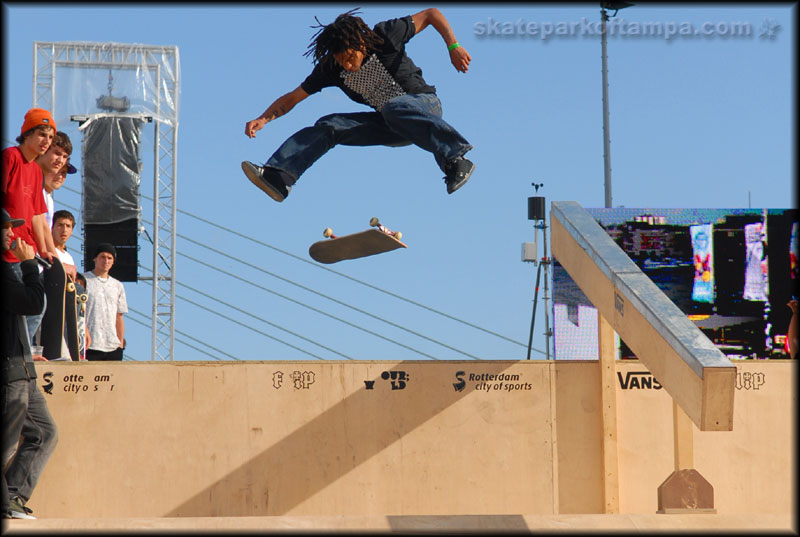 Bastien Salabanzi - cab flip | Skatepark of Tampa Photo