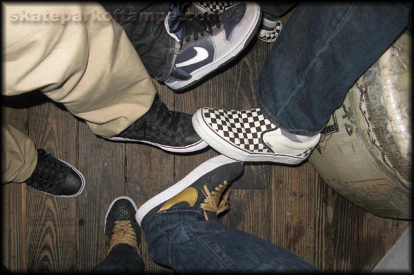 Of course we need a foot fetish at the shoe dinner | Skatepark of Tampa  Photo