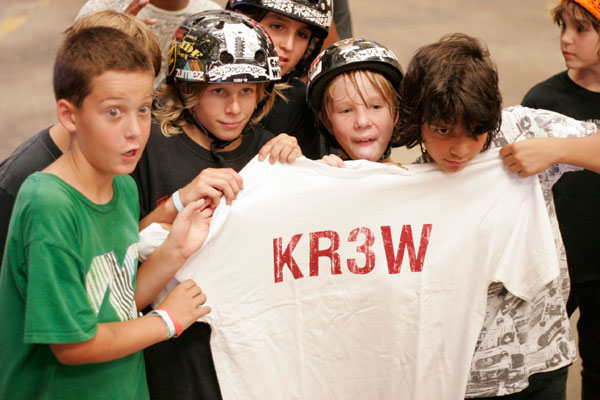 This KR3W shirt is for the children, despite
