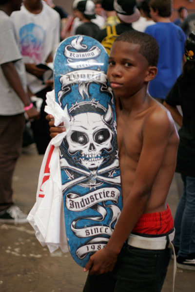 This kid was really hyped to grab this board
