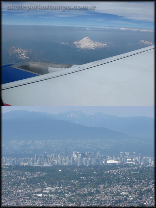 Flying into Vancouver