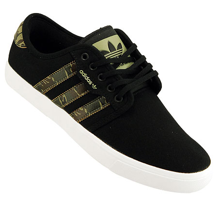 adidas Seeley Shoes, Black/ Running White/ Gum in stock at SPoT Skate Shop