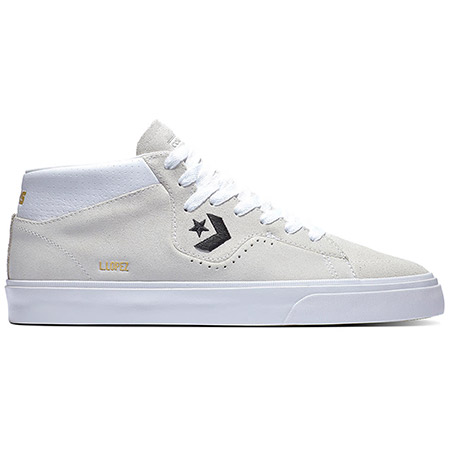 Converse Louie Lopez Pro Mid Shoes - White/Black/White - 6.5