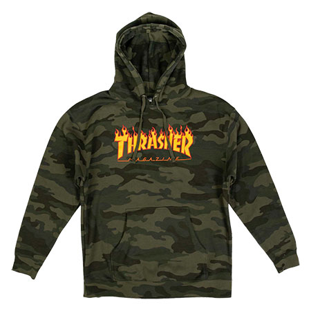 Thrasher Magazine Flame Logo Hooded Sweatshirt in stock at SPoT Skate Shop