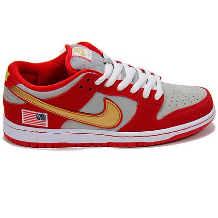 Nike Nasty Boys Dunk Low Pro SB Shoes, Challenge Red/ White/ Metallic  Silver in stock at SPoT Skate Shop