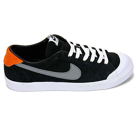 Nike Zoom Court CK Shoes, Black/ Cool Grey/ Vivid Orange/ White in stock at SPoT Skate