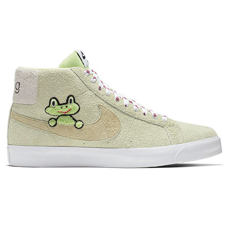 Nike Nike SB X Frog Skateboards Zoom Blazer Mid QS Shoes, Lt Liquid Lime/  Lawn/ White/ Lt Crimson in stock at SPoT Skate Shop