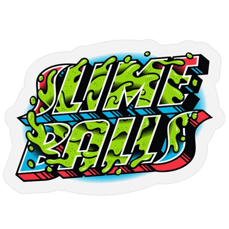 Sticker Santa Cruz Slime Balls Logo Clear 4 X 4