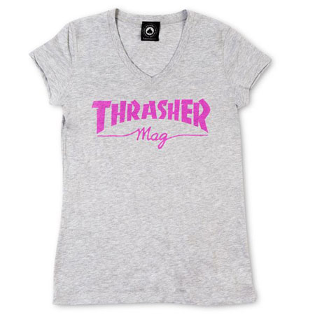 Thrasher Magazine Girls Thrasher Mag Logo V-Neck T Shirt in stock at SPoT  Skate Shop