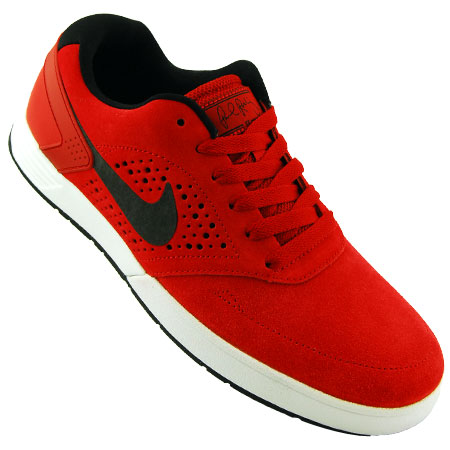 Nike Paul Rodriguez 6 Shoes, Dark Obsidian/ Challenge Red/ White in stock  at SPoT Skate Shop