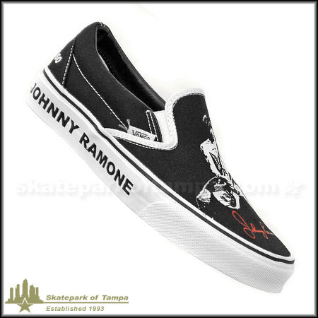 Vans Classic Slip-On Johnny Ramone Shoes at SPoT Skateboard Shop