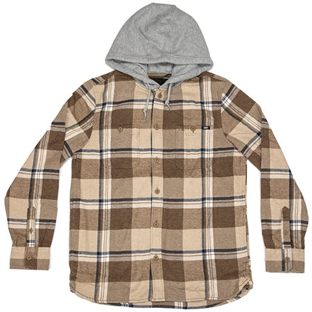 Vans Lopes Button-Down Flannel Hoodie in stock at SPoT Skate Shop