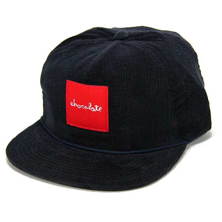 Chocolate Red Square Corduroy Strap-Back Hat in stock at SPoT Skate Shop