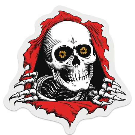 Powell Peralta Winged Ripper Die-Cut Skateboard Sticker 5in red 