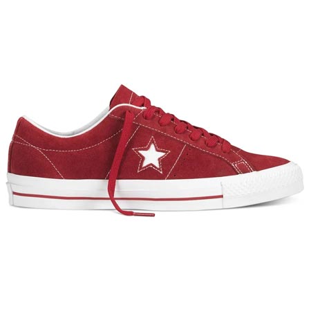 red converse ox