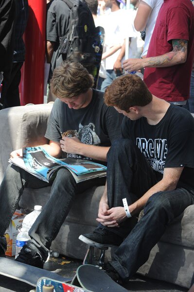 Sierra Fellers and Casey Rigney with the new — Skatepark of Tampa