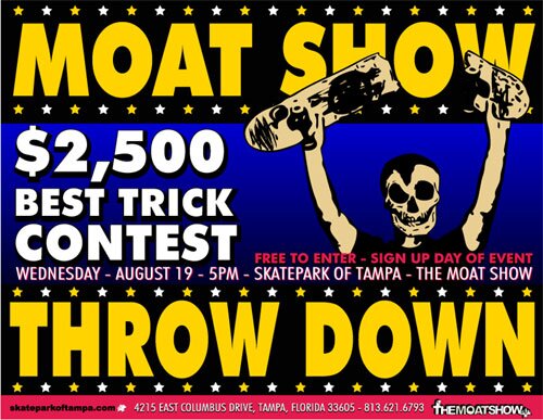 The Moat Show Throwdown is Wednesday, August 19 — Skatepark of Tampa