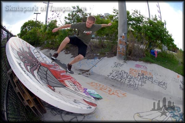 Drunk Aaron Ollie to Fakie Turtle Ditch — Skatepark of Tampa