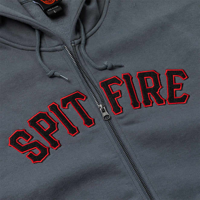 Spitfire Spitball Embroidered Zip Up Hooded Sweatshirt