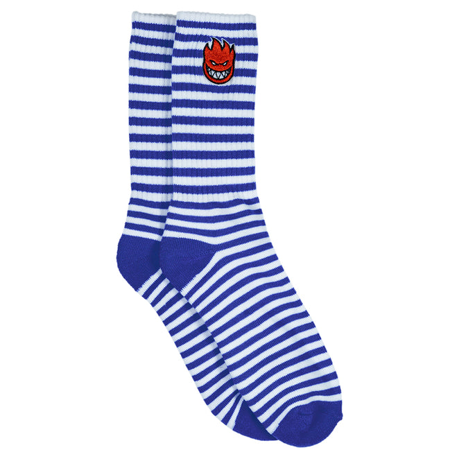 Spitfire Bighead Embroidered Stripe Socks