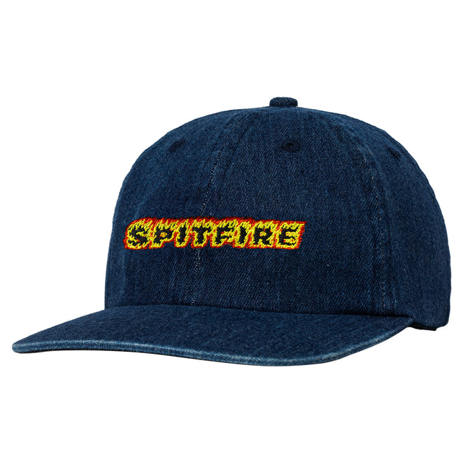 Spitfire Flames Script Denim Strap-Back Hat