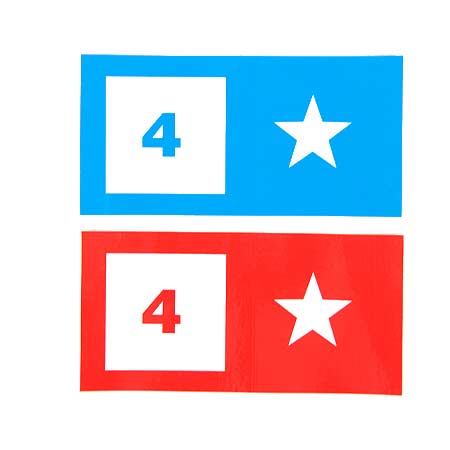 Fourstar Large Bar Sticker