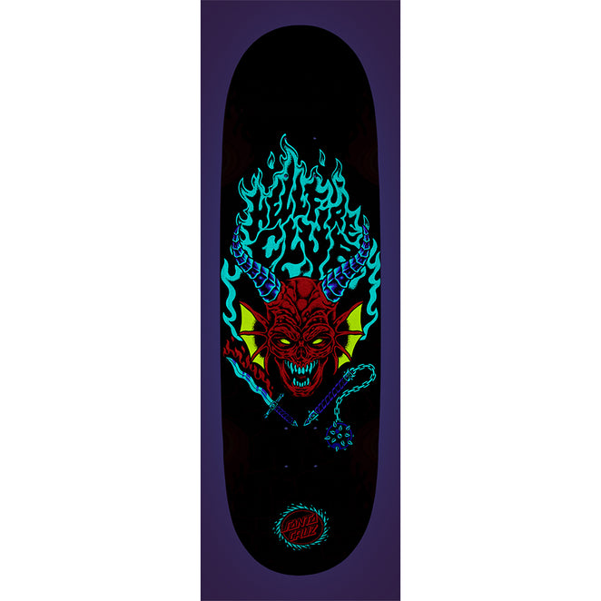 Santa Cruz Stranger Things Hellfire Club Flames Shaped Deck
