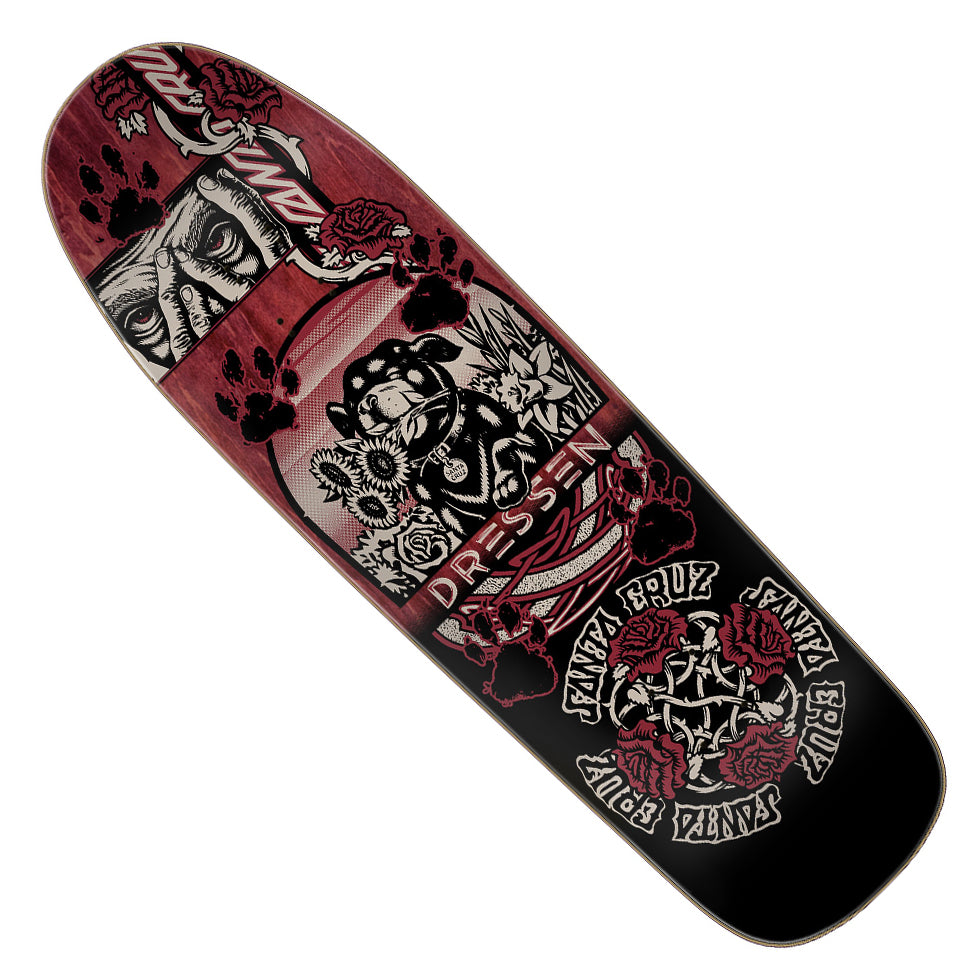 Santa Cruz Eric Dressen Evo Pro Shaped Deck Black/ Red / 9.3 x 32.36 WB:14.5-15