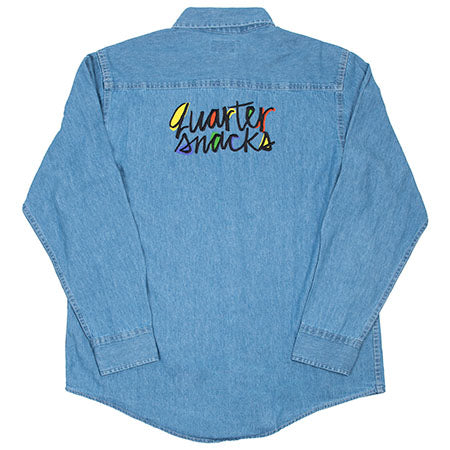 Quartersnacks Pop Art Denim Long Sleeve Button Up Shirt