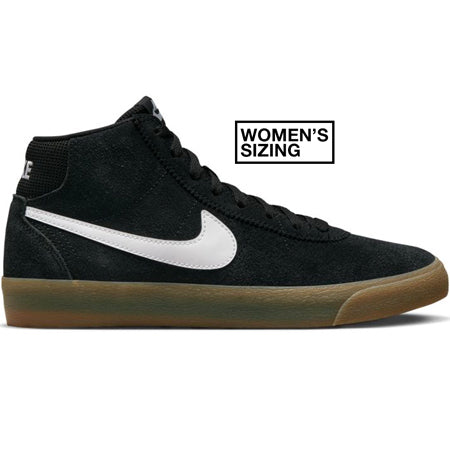 Nike SB Bruin Hi Womens Shoes Black White Black Gum Light Brown 4