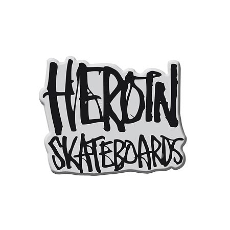 Heroin Skateboards Script Lapel Pin