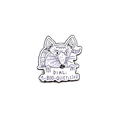 The Quiet Life Dial A Rat Lapel Pin