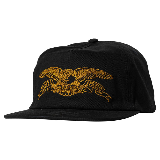 Anti-Hero Basic Eagle Black Gold Snap-Back Hat