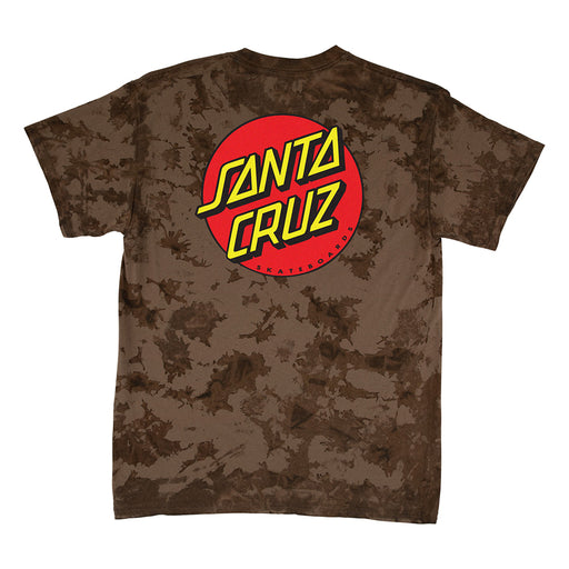 Santa Cruz Classic Dot Iced Brown T Shirt