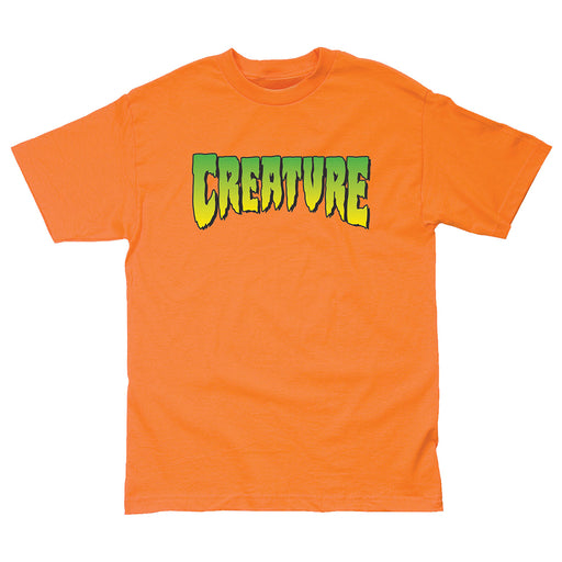 Creature Skateboards Safety Orange Logo T Shirt