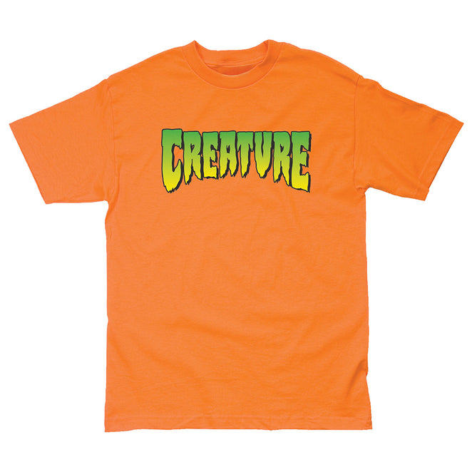 Creature Skateboards Safety Orange Logo T Shirt