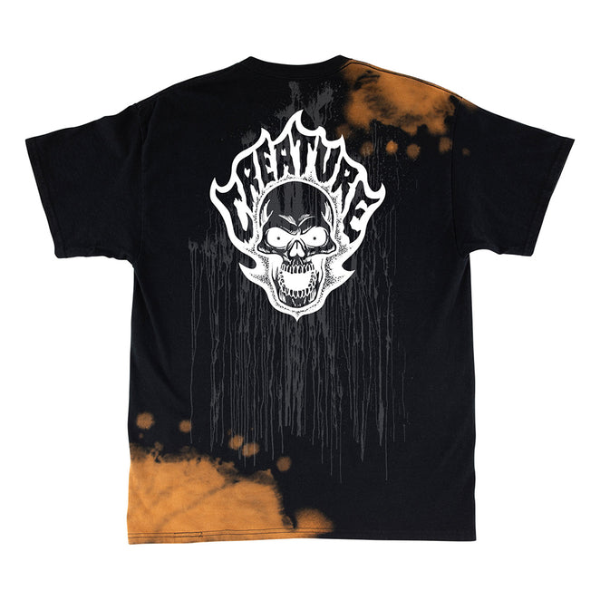 Creature Skateboards Bonehead Flame Wash T Shirt