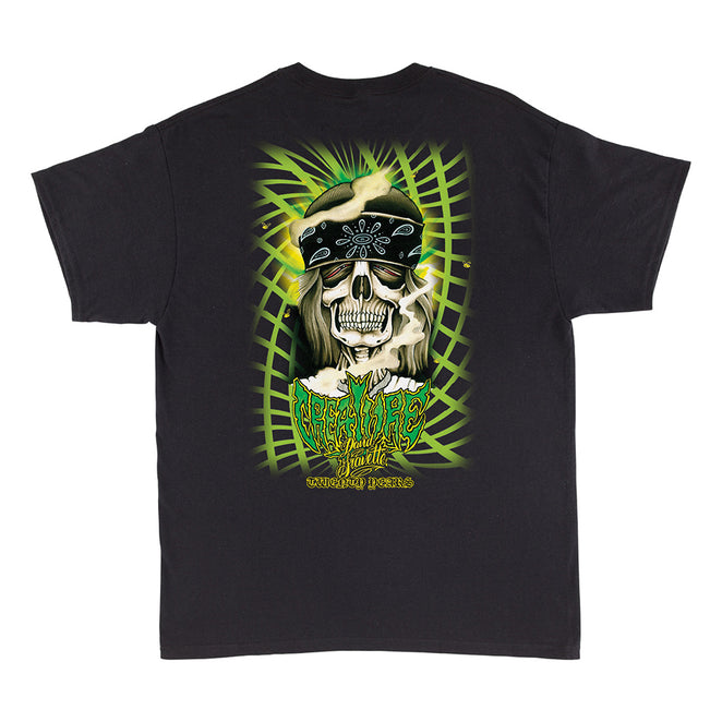 Creature Skateboards Gravette Hippie Skull Pocket T Shirt