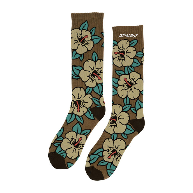 Santa Cruz Screaming Hibiscus Crew Socks