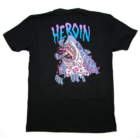 Heroin Skateboards Park Shark T Shirt