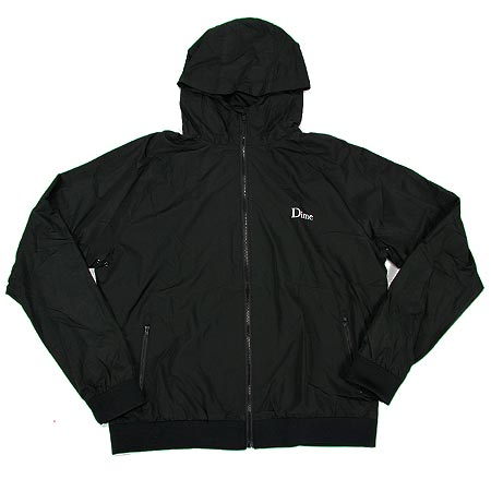 Dime Classic Logo Zip-Up Hooded Windbreaker Jacket
