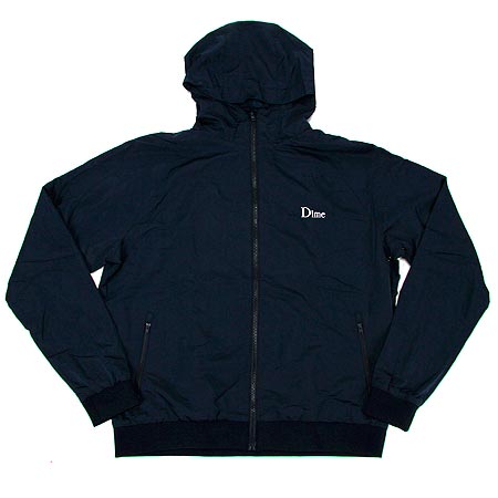 Dime Classic Logo Zip-Up Hooded Windbreaker Jacket